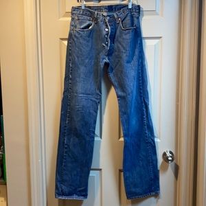 Levi’s 501 button fly jeans 33x 36